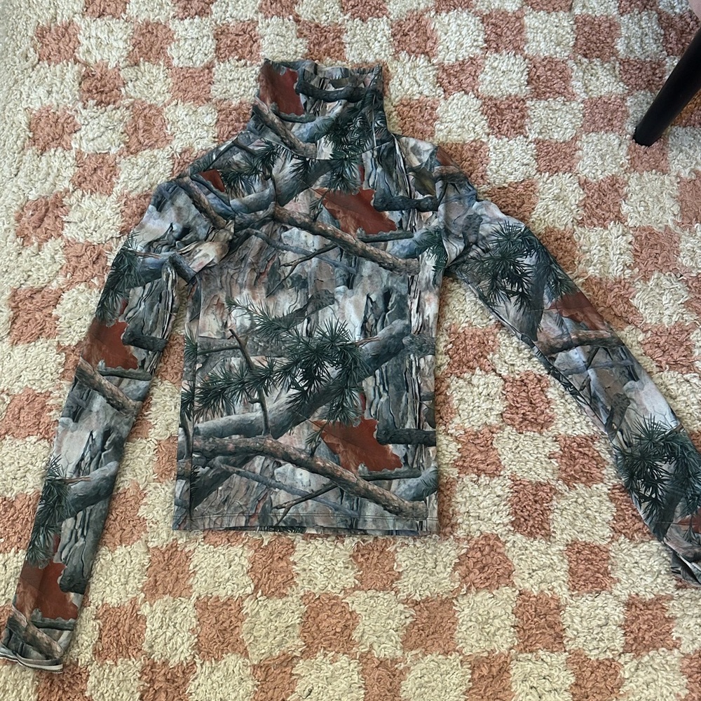 Basic Pleasure Mode camo turtleneck in a UK Size 10 (Medium)